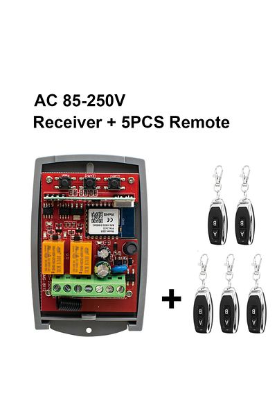Scimagic-RC 85-250vreceiver 5xrf Tuya Wifi Garage Door Opener 2ch 433 Receiver 220v 7-250v Controller Switch Inc
