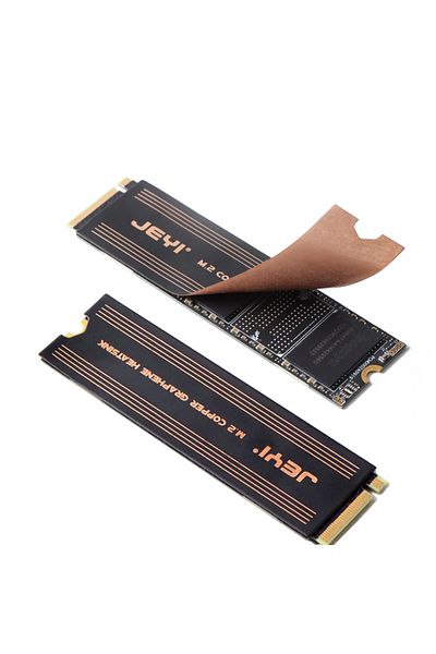 JEYI 2-pack Graphene M.2 Ssd Heat Sink, Dual-layer Graphene And Copper Foil Design Cooler Radiator F