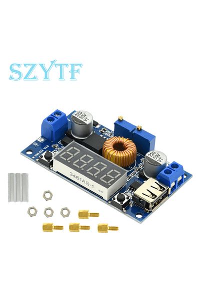 Choice Khaki Xl4015 75w Dc-dc 5a Voltage Regulators Module Adjustable Buck Module With Voltmeter Display