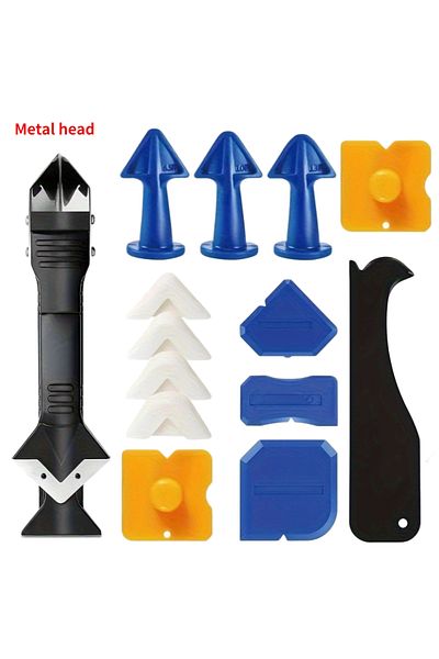 Choice Skjs-c01-27 Versatile 15pcs Silicone Caulking Set: Professional, Precision Tools For Kitchens, Bathr