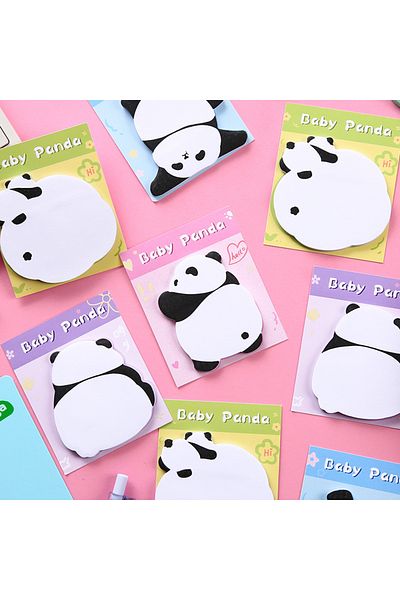 Choice 4set Random Color 4set Kawaii Panda Self-adhensive Memo Pads Sticky Notes Pad Cute Message N Times S