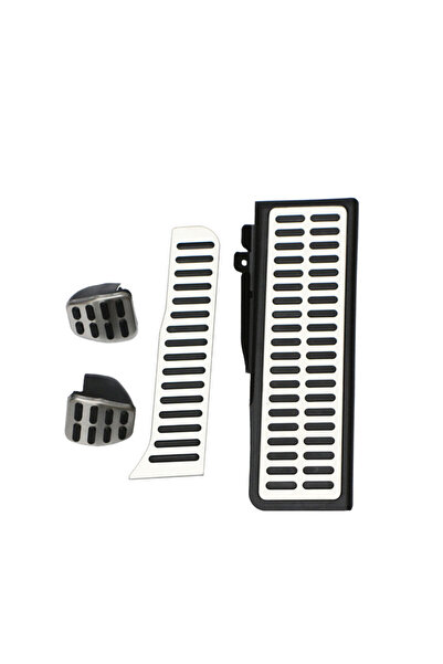 Choice غطاء دواسة الوقود والفرامل ومسند القابض من الفولاذ المقاوم للصدأ مع مسند لدواسات السيارة MT لسيارة VW Golf 5