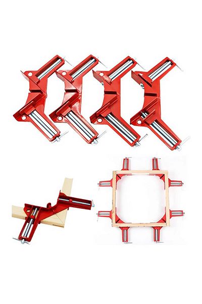 Choice 4pcs Right Angle Clamp, 90 Degrees Corner Clamp, Picture Frame Holder, Glass Holder, DIY Woodwork...