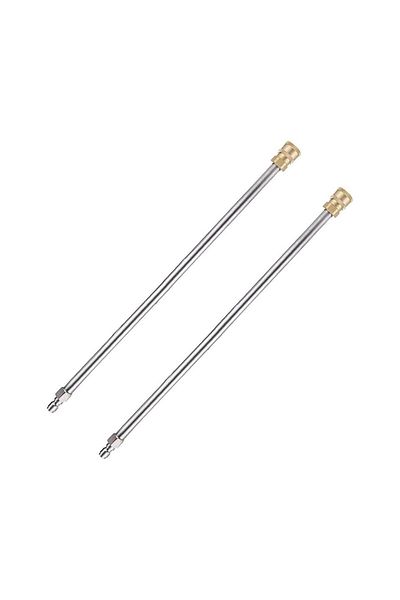 Choice 2 Pieces Pressure Washer Extension Wand With 1/4 Inch Quick Plug Connect Stainless Steel Spray Lance