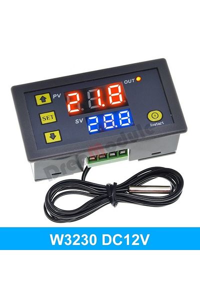 Gaqqee Dc 12v W3230 Dc 12v 24v Ac110-220v Probe Line Digital Temperature Control Led Thermostat Regulator H