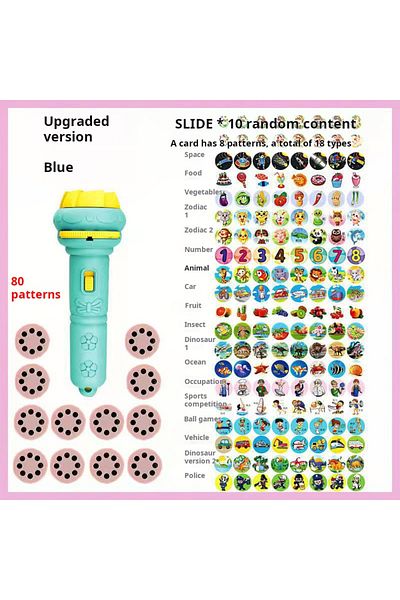 Choice 80 Patterns 1pc 80 Patterns Illuminated Projection Led Flashlight Baby Puzzle Teaching Cognition Ear