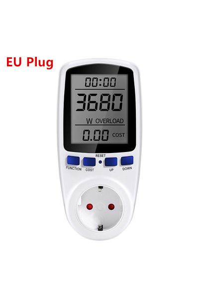 JUANJUAN Eu Plug Digital Voltage Wattmeter Power Meter 110/250v Consumption Watt Energy Kwh Socket Eu/us/uk /