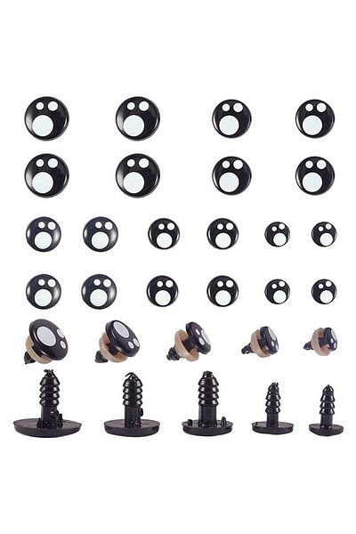 Choice Tt2310362 100 Pcs Black Plastic 8-16mm 3d Safety Eyes For Teddy Bear Soft Toy Doll Animal