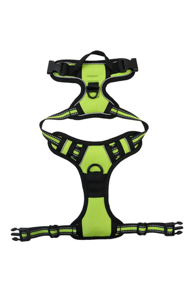 Choice M Green Pet Dog Harness Reflective Adjustable Breathable Vest Chest Strap for Small Medium Large Dog
