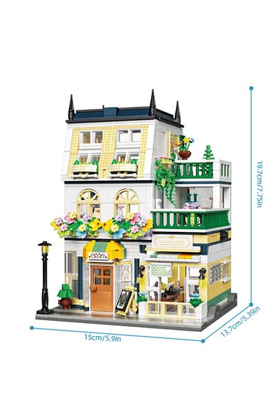 AMAZINGBLOKS No Box 998pcs City Flower House Building Blocks Creative Plant Villa Model Bricks Desktop Decoration