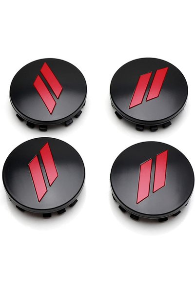 Choice 4 قطع × 63 مم شعار سيارة أحمر أغطية مركز العجلة غطاء الحافة ملصق شعار لسيارة دودج تشارجر تشالنجر