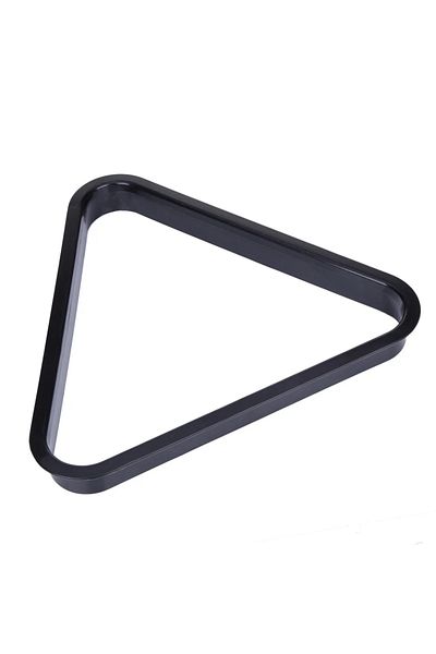ALLOYSEED 1pc Rack Black Plastic Pool Ball Billiard Table Triangle Rack Standard Size Open Finger Billiard Glo