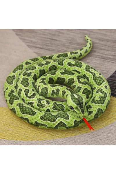 Choice Green 1pc 200cm Giant Snakes Plush Toy Simulation Long Golden Python Stuffed Snake Plushie Children
