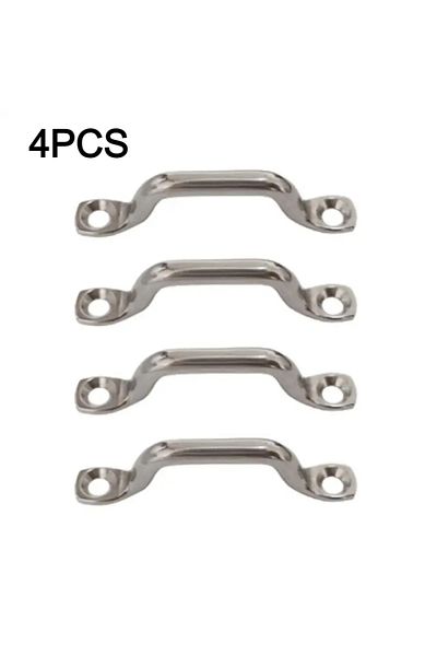 Choice 4pcs 5mm 4pcs 5mm Stainless Steel Wire Eye Strap Boat Marine Tie Down Fender Hook Canopy Engines Acc