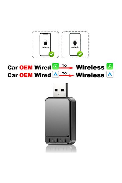 TIMEKNOW 2 In 1 Box Carplay And Auto Wireless Carplay Dongle Android Auto Wireless Adapter Car Play