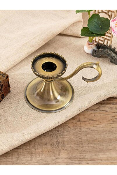 Choice شمعة يدوية معدنية بلون أخضر عسكري، قطعة واحدة، على الطراز الأوروبي، من...