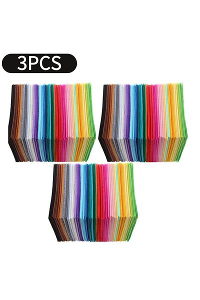 ALLOYSEED 10x10cm 3pcs 40pcs Felt Fabric Diy Crafts 10x10cm Non-woven Fabric Sewing Accessories Felt Pack Asso