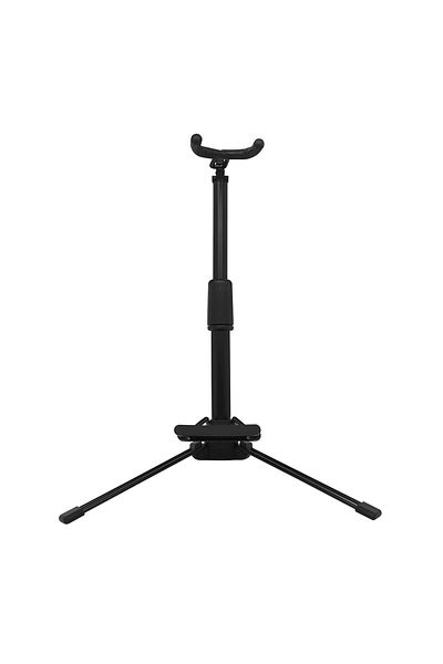 SLADE Black Universal Adjustable Gathered Floor Stand Portable Foldable Digital Wind Instrument Stand For