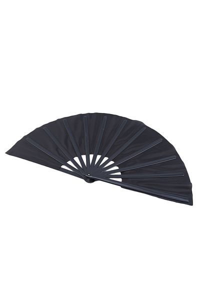 Choice Black Large Kung Fu Sound Fan Plastic Bone Martial Arts Performance Elegant Hand Folding Stage Fan O