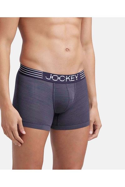 JOCKEY Move-Mens Microfiber  Sports Trunk MM05-01 Blue