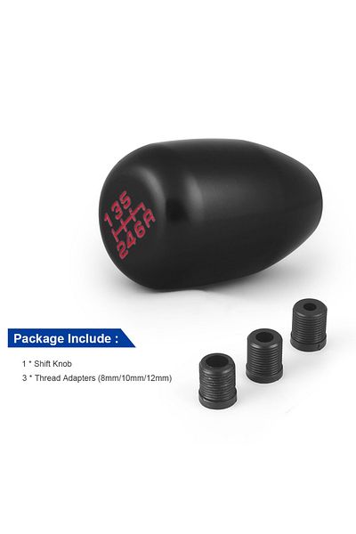 Choice Black Racing Universal 6 Speed Car Gear Shift Knob Manual Automatic For 8mm,10mm,12mm Gear Shift Lev