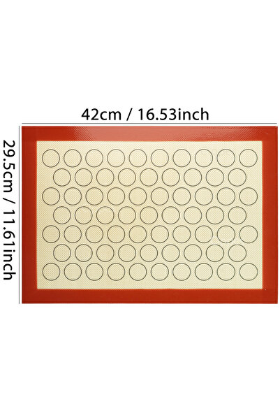 Choice حصيرة خبز سيليكون صفراء 42 × 29.5 أمبير، قطعة واحدة للفرن، مع 67 دائرة...