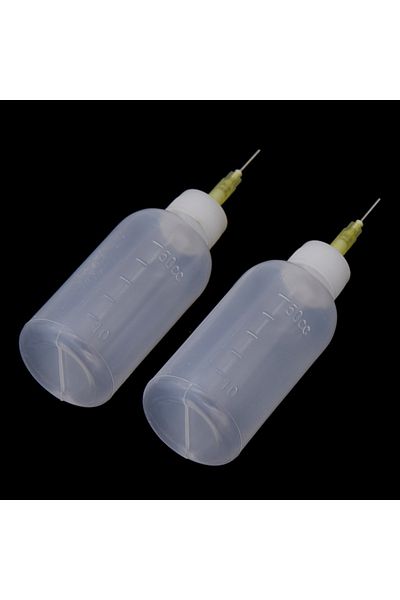 Choice 2PCS 50ml Plastic Pottery Tools Transparent Squeezing Mud Bottle Point Line Decorative DIY Craft ...