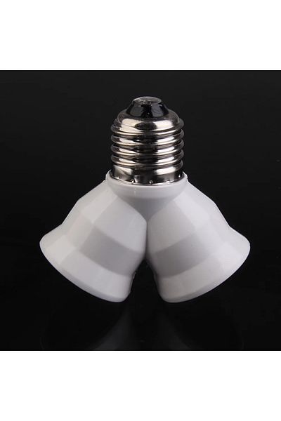 Choice E27 Base Light Lamp Bulb Socket 1 to 2 Splitter Adapter Converter Socket Lamp Holder For Home Soc...