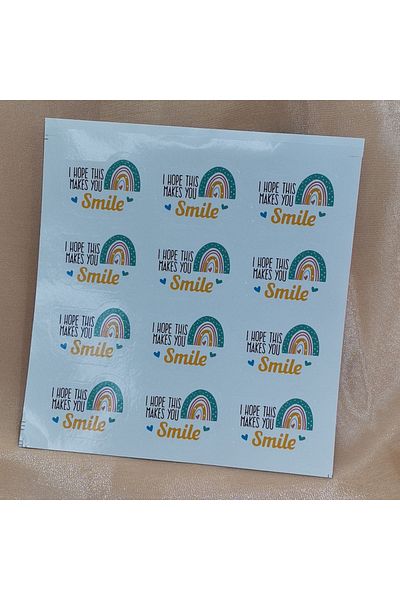 Choice White 120pcs / Set I Hope This Makes You Smile Thank You Stickers Seal Labels Rainbow Rectangle Sti