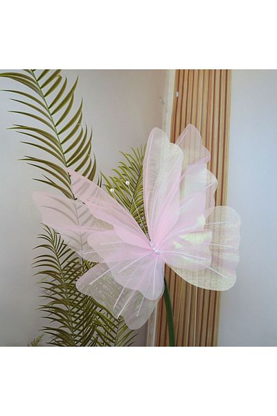 Choice Light Pink-style1 50cm Silk Yarn Artificial Butterfly Mariage Decor Wedding Party Outdoor Holiday De