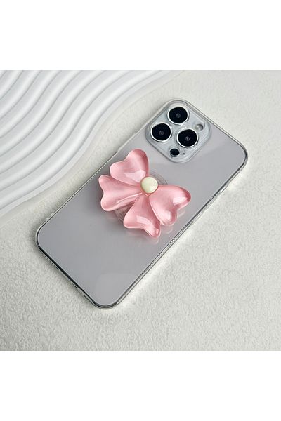 Choice Pink Cute Socket Talk Grip candy colored bow phone stand Lazy desktop folding stand small fresh bow