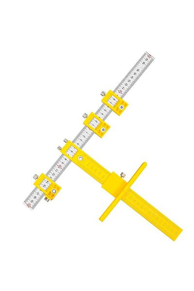 Choice Yellow Woodworking Tools Drill Bit Hole Punch Jig Tool Center Guide Set Cabinet Sleeve Hardware Draw