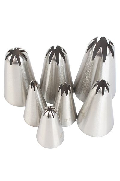 Choice 7pcs Cookies Tip Metal Cream Decorating Tip Sets Pastry Tools Stainless Steel Piping Icing Nozzle...