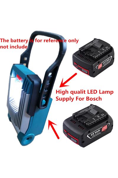 Choice LED Work Lamp For Bosch 14.4V 18V Li-ion Battery BAT614 BAT618 Power Supply Lights Flashlights El...