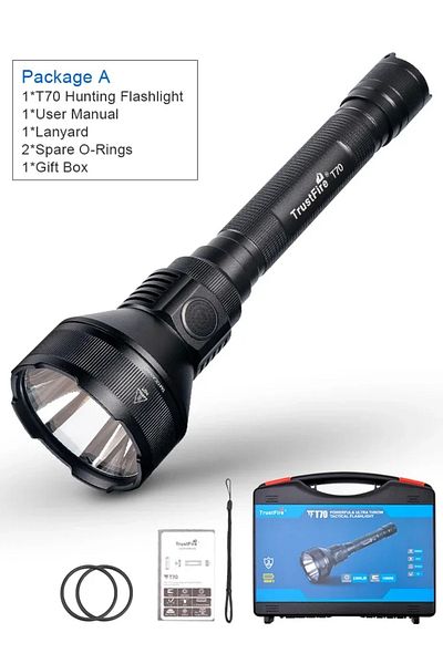 Choice Black A T70(NO BATTERY) Hunting Led Flashlight 2300lumens Tactical Torch Powerful Rechargeable Light