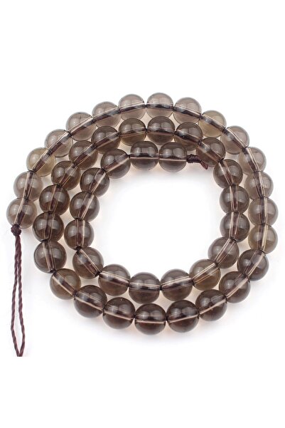 Choice خرز حجر طبيعي 6 مم (حوالي 62 قطعة) من الكوارتز الدخاني، خرز فاصل فضفاض...