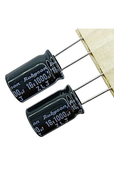 Choice 10pcs 2023 Rubycon Imported Aluminum Electrolytic Capacitor 16v 1000uf 10x16 16v1000uf Ruby Zlj High