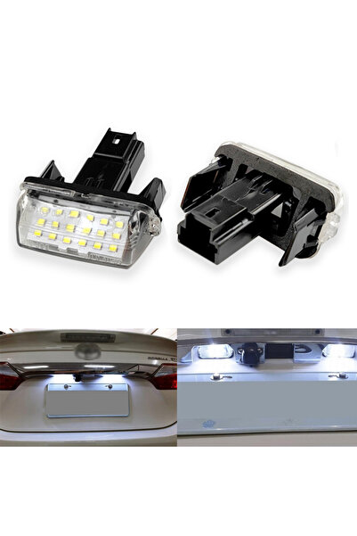Choice مصباح لوحة ترخيص LED أبيض 6000K مكون من قطعتين لسيارة TOYOTA VERSO 200...