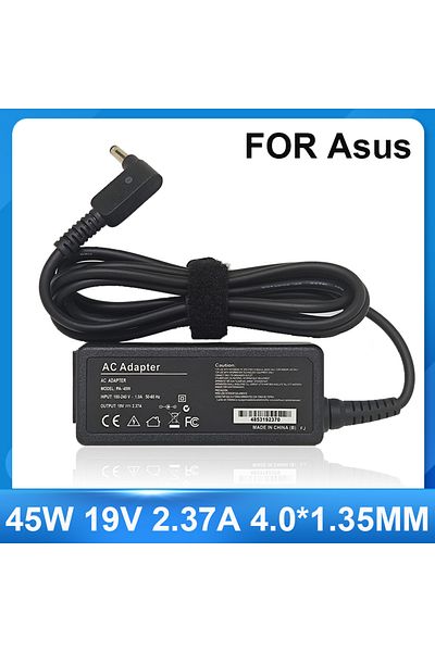 Choice محول شاحن كمبيوتر محمول برتقالي 45 واط 19 فولت 2.37 أمبير 4.0*1.35 مم لجهاز Asus Zenbook Ux305 Ux21a Ux32 X201e X202