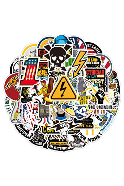 Choice 50 قطعة سلسلة كهربائي جديدة الكتابة على الجدران ملصقات مقاومة للماء ال...