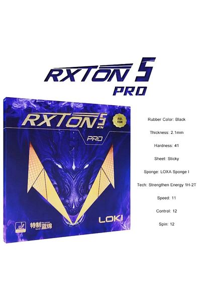 Choice Black Rxton 5 Pro Loki Rxton 5 Pro Table Tennis Rubber For Racket Sticky And Pimples-in Ittf Approve
