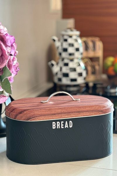 Makri Bread Basket, Metal Bread Basket, Bread Basket, Domestic Production (34 cm X 19 cm X 16 cm)