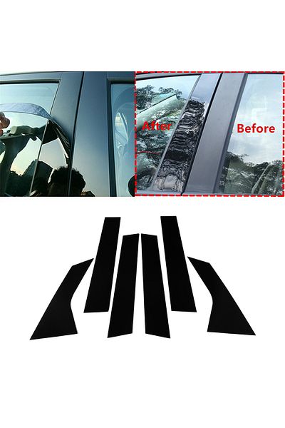 Choice 6Pcs Car Pillar Posts Window Molding Cover Trims BC Column Sticker for Hyundai Elantra 2021-2023 ...