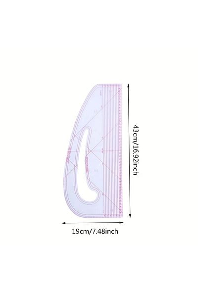 Choice A 1pc Multi-functional Ruler Put Yardstick Sewing Clothing Ruler Patchwork Sewing Ruler Seam Gauge .