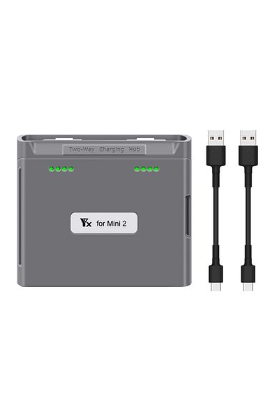 ARM NEXT Grey Battery Charger Two Way Usb Charging Hub For Dji Mini 2/ Dji Mavic Mini Se