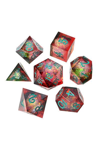 Choice A Set of Resin Dice with Sharp Edges and Bright Colors, Suitable for M...