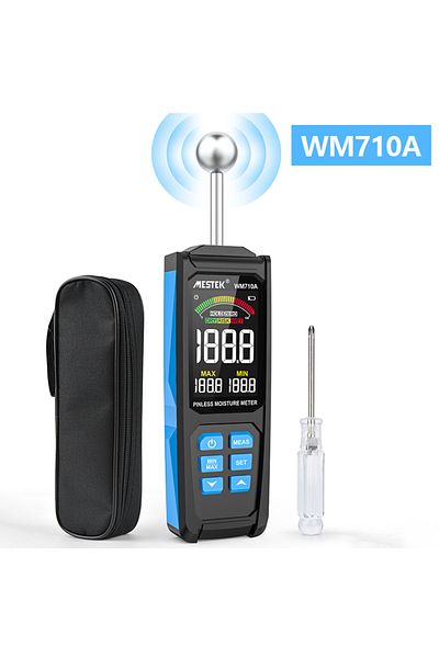 TELEHILL Wm710a Digital Wood Moisture Meter Lcd Screen Non-destructive Timber Damp Detector Hygrometer Humidi