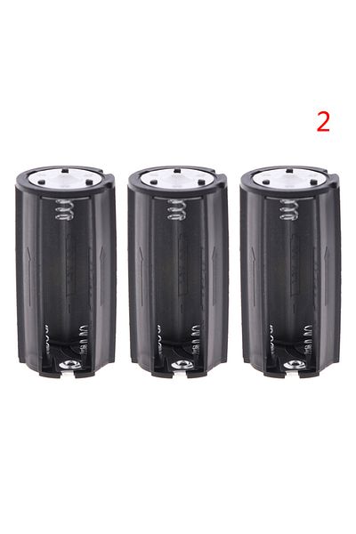 KOQZM 3pcs 1/3pcs 3x Aa To D Size Battery Adapter Converter Holder Case Box Series Circuit