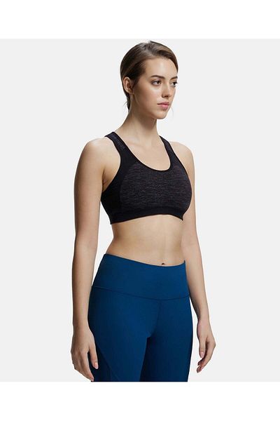 JOCKEY Power Back Padded Active Bra 1380-01 Black