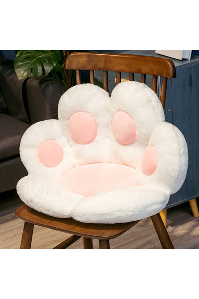 Choice وسادة كرسي على شكل مخلب قطة بيضاء مقاس 70×60 سم، وسادة كرسي على شكل مخ...